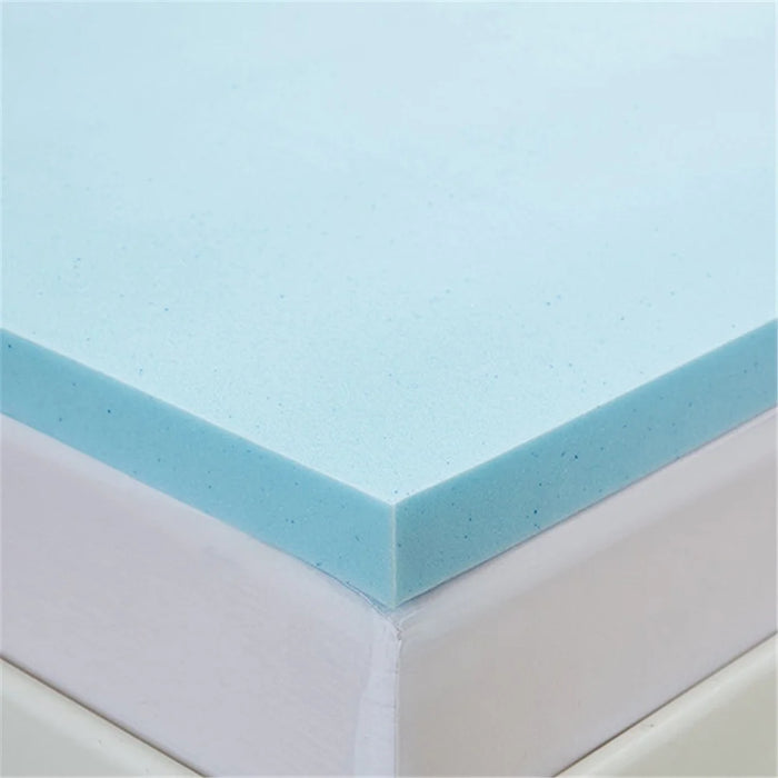 150x200cm Thickness 5cm Memory Foam Mattress Slow Rebound Gel Particles Cool Feeling Mattress - Blue - 7