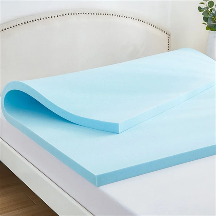 180x200cm Thickness 5cm Memory Foam Mattress Slow Rebound Gel Particles Cool Feeling Mattress - Blue - 5