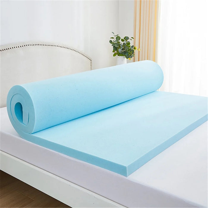 90x200cm Thickness 5cm Memory Foam Mattress Slow Rebound Gel Particles Cool Feeling Mattress - Blue - 3