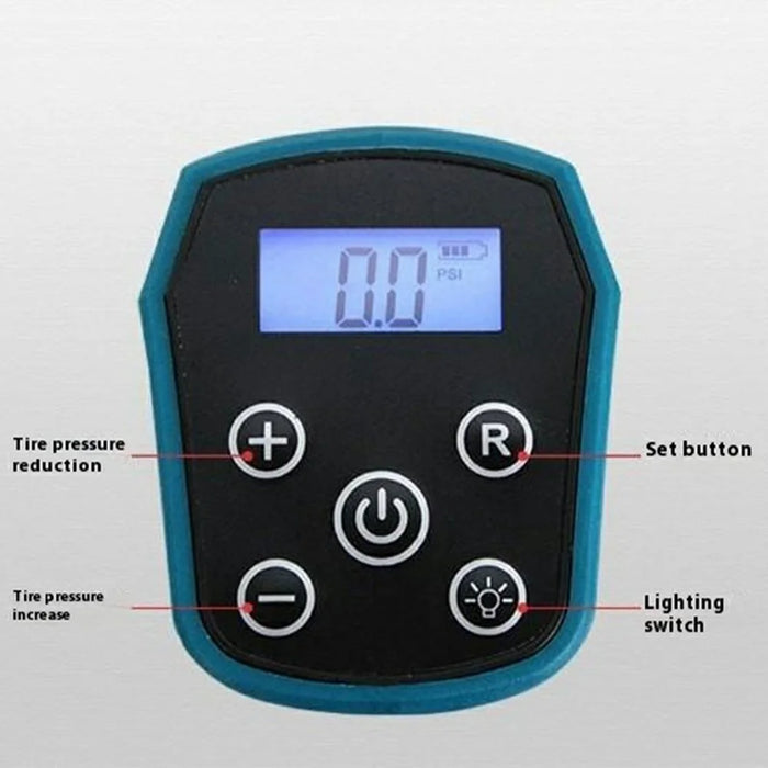 Cordless Tyre Inflator Air Compressor 150 PSI Digital Display Car Cigarette Lighter Pump with 2 Batteries - 2
