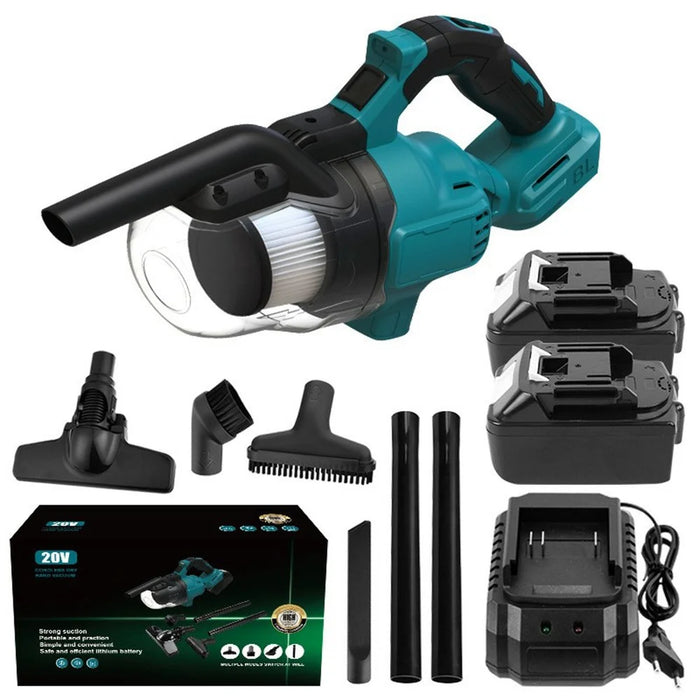 9.4Kpa Powerful Suction HEPA Filter Wireless Handheld Vacuum Cleaner with 2 Batteries + Charger, EU Plug - 1