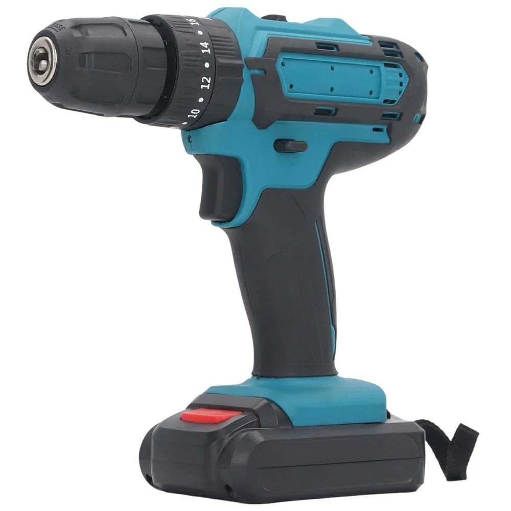 21V Cordless Drill with 2 Batteries, Handheld Electric Screwdriver Drill Set for Home Garden - 2