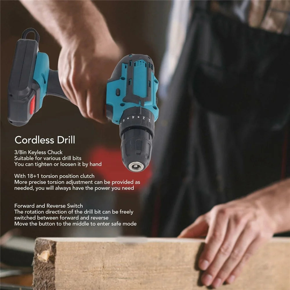 21V Cordless Drill Handheld Electric Drill for Home Garden DIY Project (Without Battery) - 5