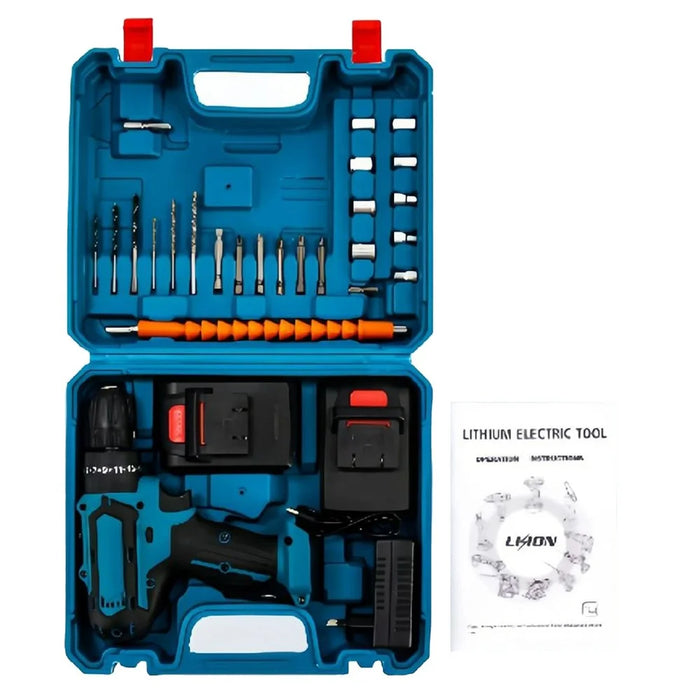 21V Cordless Drill with 1 Battery, 3 / 8-inch Chuck Electric Drill Driver Kit for Home Garden - 6