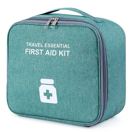 TB-0623 Travel Medicine Storage Box Large Pill Organization Case Bag for Vitamins/Medications/Medical Supplies, Size: L - Blackish Green - 1