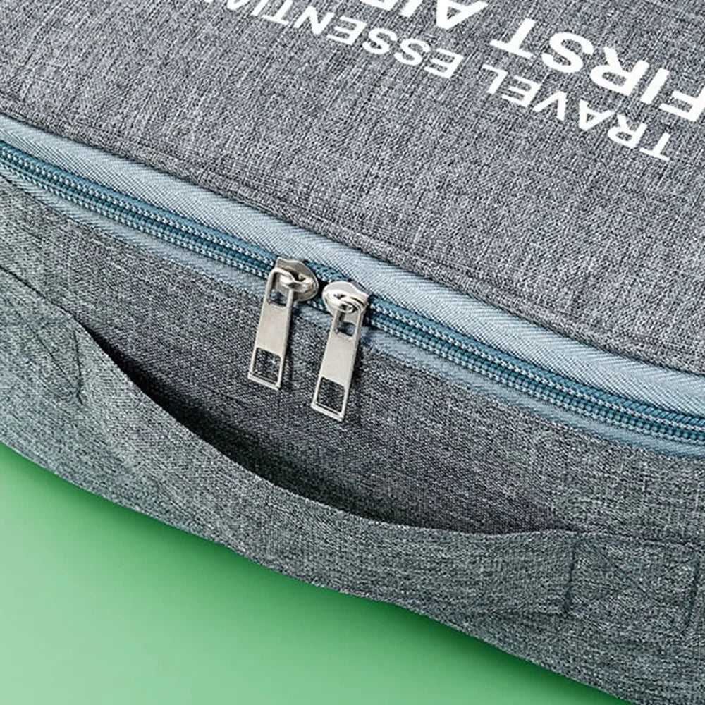 TB-0623 Travel Medicine Storage Box Large Pill Organization Case Bag for Vitamins/Medications/Medical Supplies, Size: L - Blackish Green - 2