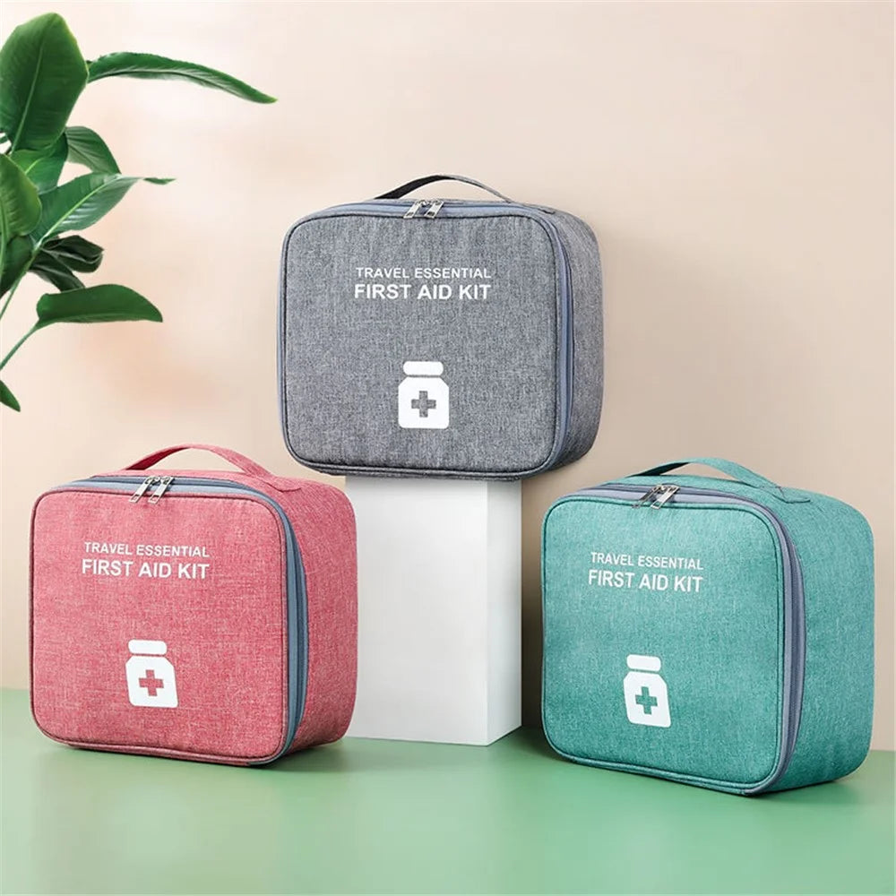TB-0623 Travel Medicine Storage Box Large Pill Organization Case Bag for Vitamins/Medications/Medical Supplies, Size: L - Blackish Green - 4