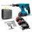 HILDA Rechargeable Electric Hammer Electric Impact Drill Wall Drilling Tools Set, EU Plug Charger + 2 Batteries - 1