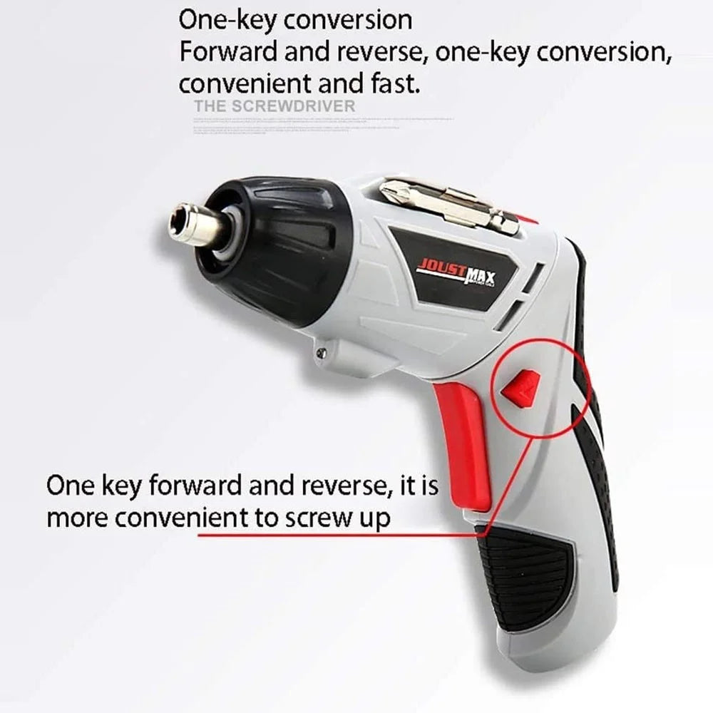 JOUST 4.2V Multifunction Electric Screwdriver Set Home Electric Drill Screwdriver Tool Set, USB Cable Charging - 7