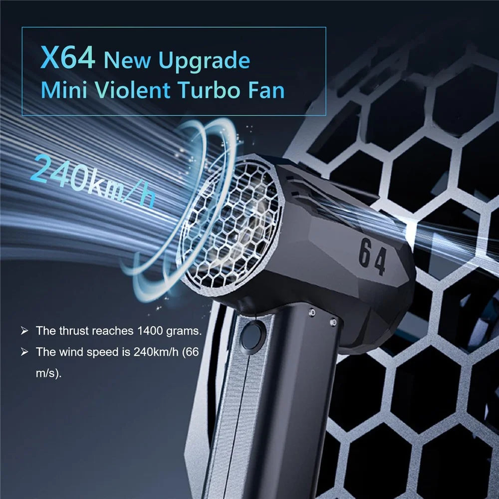 Mini X64 Violent Turbo Fan 64 Channel High Speed Brushless Motor 20W Fast Charging Fan, Speed: 240km / h - 7