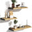 3Pcs / Set Storage Shelf Wood Board Iron Bracket Wall Mounted Home Organizer Shelves - Wood Color - 3