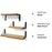 3Pcs / Set Storage Shelf Wood Board Iron Bracket Wall Mounted Home Organizer Shelves - Wood Color - 6