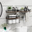 3Pcs / Set Wall Mounted Floating Shelves Wood Board Iron Basket Towel Rack Storage Shelf - 4