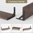 2Pcs Storage Shelf Wood Board Wall Mounted Living Room Home Organizer Rack - Brown - 5