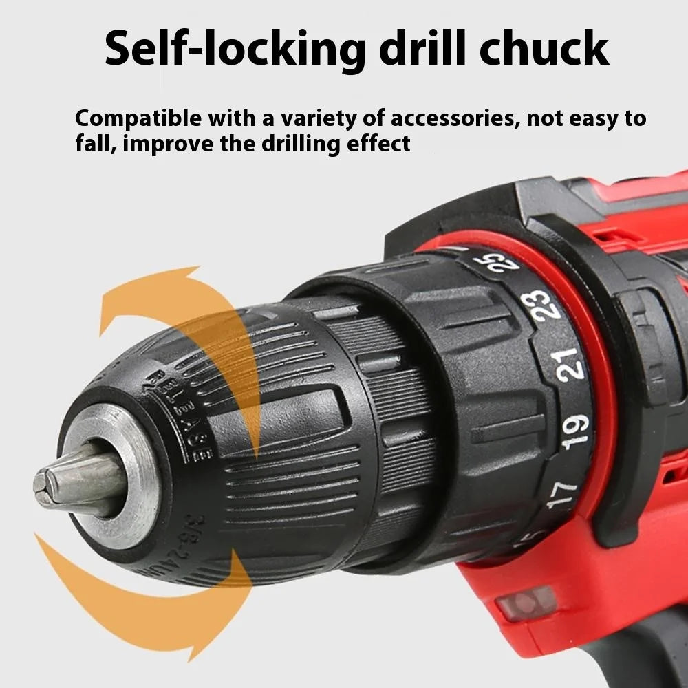 AUTUO 36V Cordless Drill 2 Speed Electric Screwdriver with 2 Lithium Batteries Kit Set, EU Plug - 6