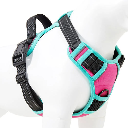 LDLC QS-111 S Size Pet Gift Harness Dog Cat Vest Oxford Fabric Chest Strap Reflective Breathable Adjustable - Pink - 1