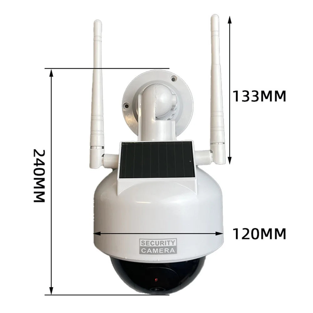 Solar Powered Dummy Security Camera Flashing LED Light Dome Fake Surveillance Camera - 5