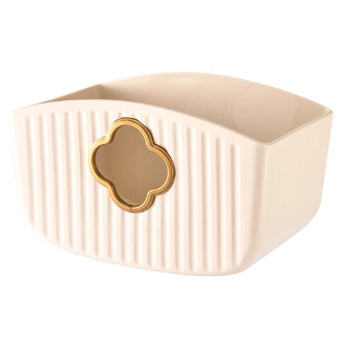 Wall Mounted Tissue Box Holder No Drill Waterproof Plastic Paper Towel Dispenser - Cream White - 1