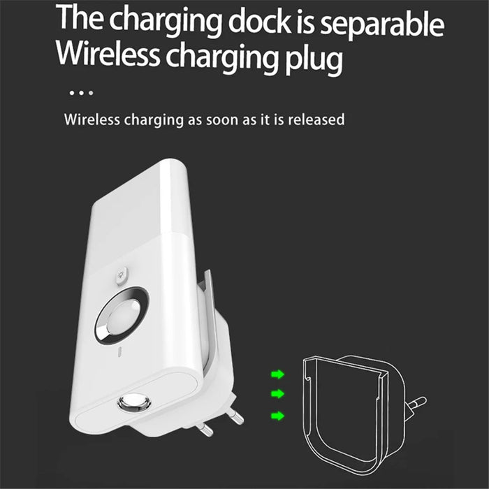 Motion Sensor LED Night Light Bedroom Hallway Corridor Rechargeable Plug-In Emergency Flashlight - EU Plug - 7