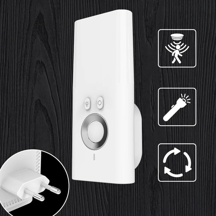 TB-38SCSLIRO Wireless Charging Human Body Induction LED Night Light RGB 7 Colors SOS Flashlight - White  /  EU Plug - 4