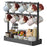 Movable 16 Hooks Cup Holder Carbon Steel Kitchen Counter Coffee Mug Organizer Rack with Draining Basket - 1