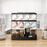 Movable 16 Hooks Cup Holder Carbon Steel Kitchen Counter Coffee Mug Organizer Rack with Draining Basket - 7