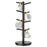 Wooden Coffee Mug Tree Shape Holder 360 Degree Rotating 8 Hooks Cup Organizer Display Stand - Black - 1