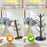 Wooden Coffee Mug Tree Shape Holder 360 Degree Rotating 8 Hooks Cup Organizer Display Stand - Black - 6