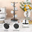 Wooden Coffee Mug Tree Shape Holder 360 Degree Rotating 8 Hooks Cup Organizer Display Stand - Black - 7
