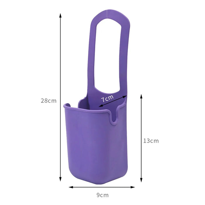 Multi-Purpose Stroller Bicycle Wheelchair Cup Holder TPR Foldable Drink Bottle Holder - Black - 6
