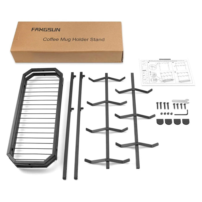 Coffee Mug Holder Rack 3-Tier Iron Storage Organizer Kitchen Counter Cup Hanging Stand - 7