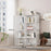 5 Layers Double Row Storage Rack for Kids Room Living Room Dust Proof Bookshelf with Curtain - White - 2