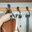 10Pcs Arched PP Hooks Wardrobe Organizer Handbag Scarf Hat Storage Hanger - Black - 5