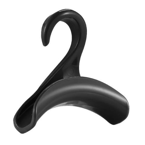 Arched PP Hooks Wardrobe Organizer Handbag Scarf Hat Storage Hanger - Black - 1