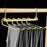 Foldable Aluminum Alloy Pants Hanger 6 Layer Space Saving Wardrobe Trouser Organizer - Gold - 2