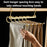 Foldable Aluminum Alloy Pants Hanger 6 Layer Space Saving Wardrobe Trouser Organizer - Gold - 6