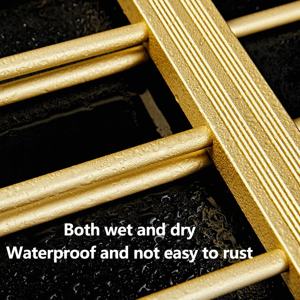 2Pcs Foldable Aluminum Alloy Pants Hanger 6 Layer Space Saving Wardrobe Trouser Organizer - Gold - 4