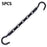 5Pcs Plastic Clothes Hanger 5 Hole Design Anti Slip Rotatable Space Saving Wardrobe Organizer - Black - 1