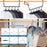 5Pcs Plastic Clothes Hanger 5 Hole Design Anti Slip Rotatable Space Saving Wardrobe Organizer - Black - 4