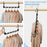 5Pcs Plastic Clothes Hanger 5 Hole Design Anti Slip Rotatable Space Saving Wardrobe Organizer - Black - 6