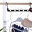 Plastic Clothes Hanger 5 Hole Design Anti Slip Rotatable Space Saving Wardrobe Organizer - Black - 3