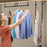 Plastic Clothes Hanger 5 Hole Design Anti Slip Rotatable Space Saving Wardrobe Organizer - Black - 6