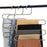 S Shape 5 Layer Pants Hanger Stainless Steel Space Saving Trousers Jeans Ties Wardrobe Organizer - 3