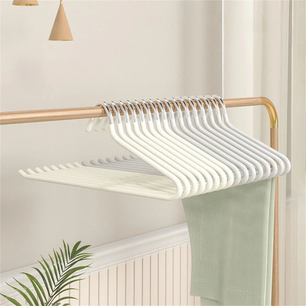 5Pcs Z Shaped Goose Neck Pants Hangers Closet Space Saving Non Slip Anti Wrinkle Trousers Organizer - Light Yellow - 3
