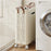 VISUALIZE Hollow Design Foldable Laundry Basket Dirty Clothes Storage Cart with Handles and Wheels Size XL - Cream White - 3