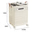 VISUALIZE Hollow Design Foldable Laundry Basket Dirty Clothes Storage Cart with Handles and Wheels Size XL - Cream White - 7