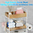 Multipurpose Over Toilet Storage Rack 2 Tiers Bathroom Organizer Shelf with Hooks - White - 2