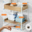 Multipurpose Over Toilet Storage Rack 2 Tiers Bathroom Organizer Shelf with Hooks - White - 4