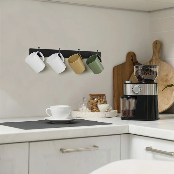 3Pcs Wall Mounted Coffee Mug Holder Rack with 12 Hooks Iron Art Tea Cup Hanger Organizer - 4