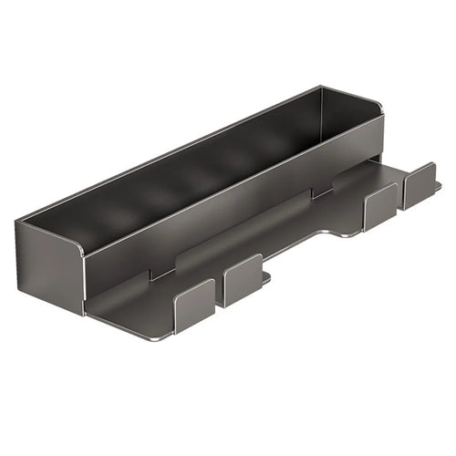 Stainless Steel Hair Styling Tool Organizer Wall Mounted Rack No Drill Storage Holder - Tarnish - 1
